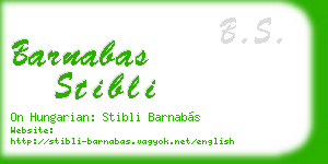 barnabas stibli business card