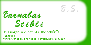 barnabas stibli business card